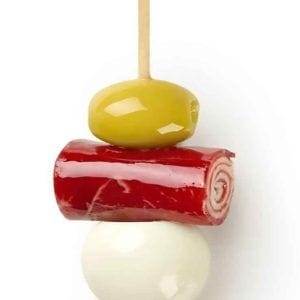 Gilda de shushi de cecina y huevo